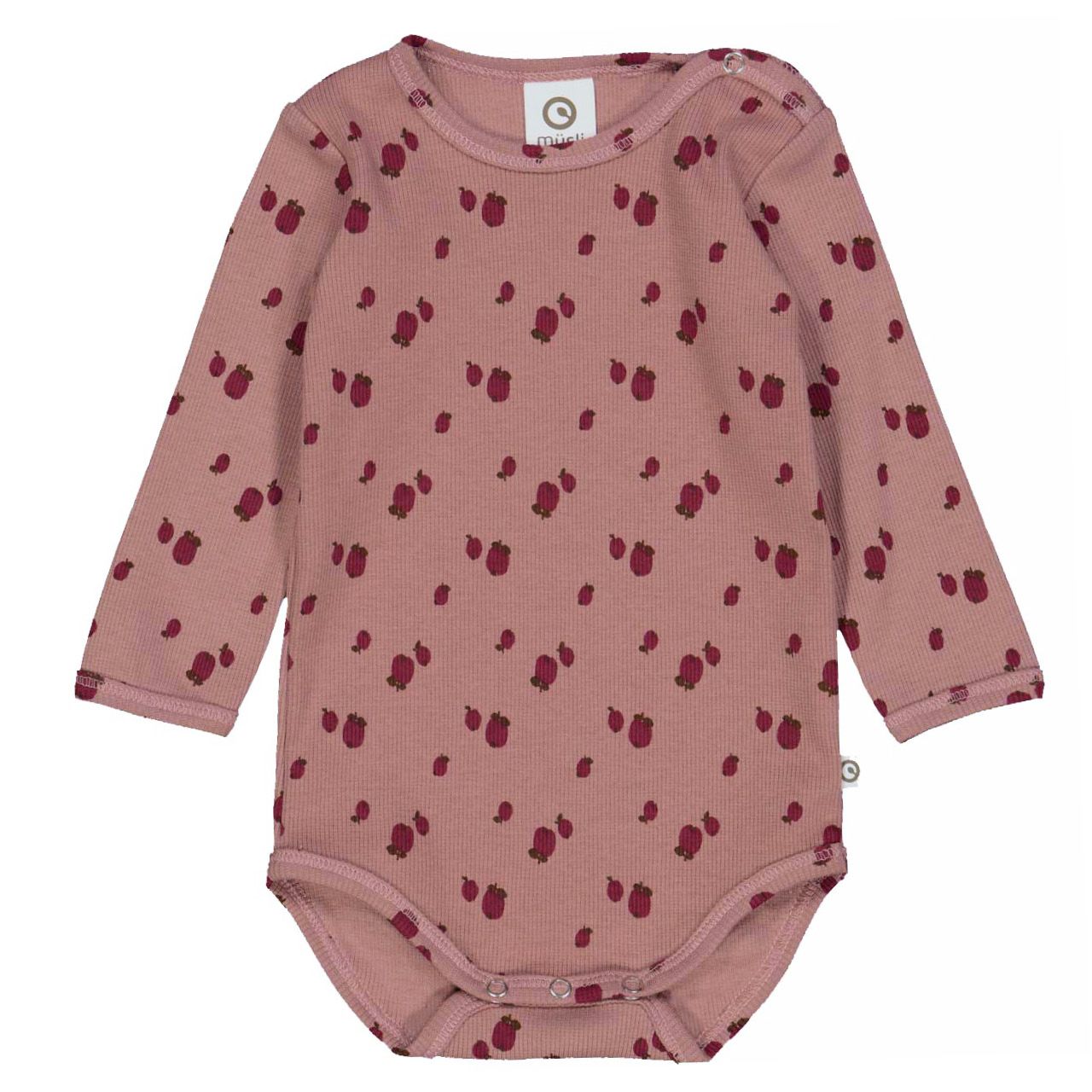 Edler Rippe Langarmbody Äpfel