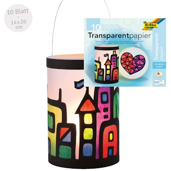 Transparentpapier bunt 14x20 cm 10 Blatt