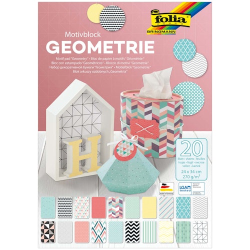 Motivblock Geometrie – Motivkarton 20 Blatt