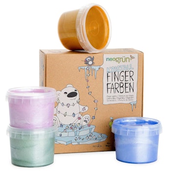 Bio Fingerfarben Glitzer 4er Set MIKA