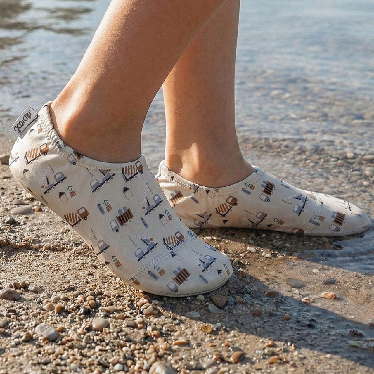 Badeschuhe Slipstop Kunstfaser Motiv
