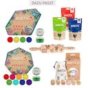 Vorschaubild Knetrolle Holz mit Bauernhof-Muster