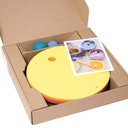 Vorschaubild GRIMMS X Stapelstein® 3 Kullerscheiben und 3 Kugeln warm pastell