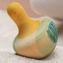 Vorschaubild Riesenkreisel Holz ab 10 Monate Flowing yellow bird Durchmesser 7,2 cm