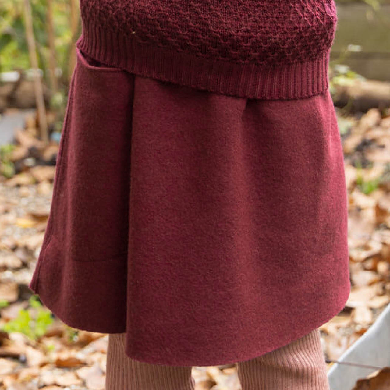 Warmer Woll Rock mit Strickbund