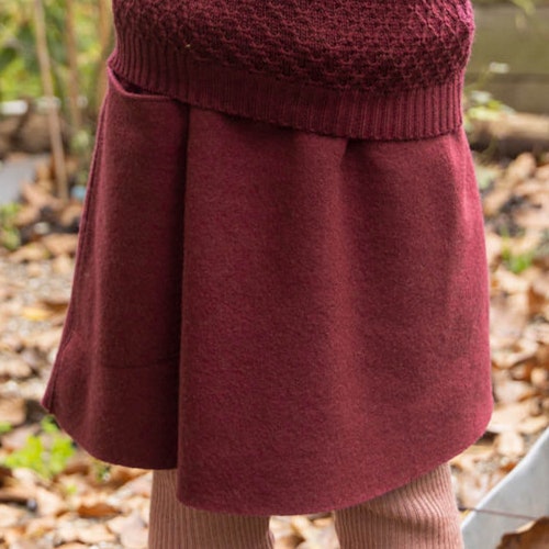 Warmer Woll Rock mit Strickbund
