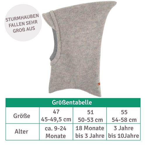 Wintermütze Pure Pure Schlupf Schurwolle Motiv