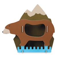 Kindergarderobe Bär – Wandgarderobe mit 7 Haken