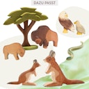 Vorschaubild Känguru klein Holzfigur 6,5 cm