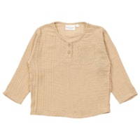 Musselin Langarmshirt uni