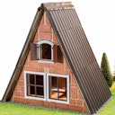 Vorschaubild Steinbaukasten Finnhütte 160tlg immer wieder neu bebaubar