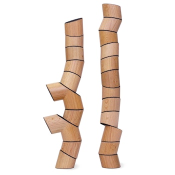 Design Holz Stapelspiel für Jung und Alt, Set mit 22 Steinen für kreatives Stapeln