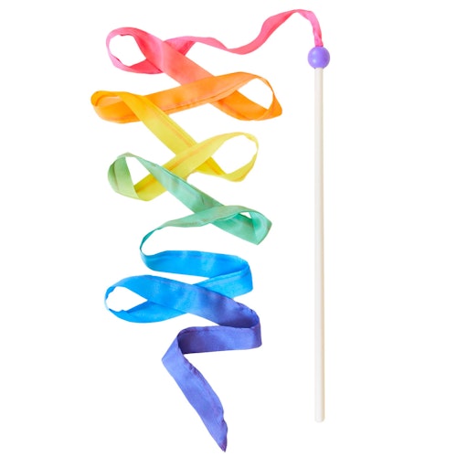 Regenbogen Tanzband aus Seide 2,4 m