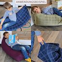 Vorschaubild Samt Sitzsack für Kinder rosa-lila - 119 x 52 x 70 cm