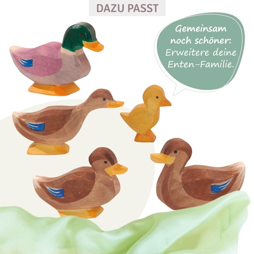 Erpel Holzfigur 4,5 cm