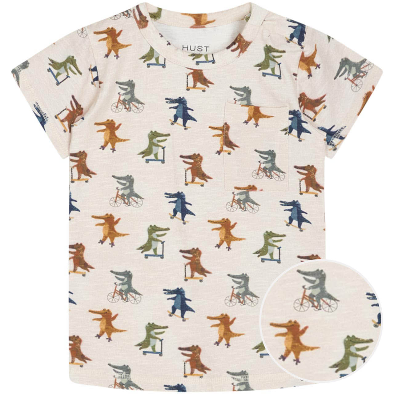 Leichtes Shirt kurzarm Skater Krokodile