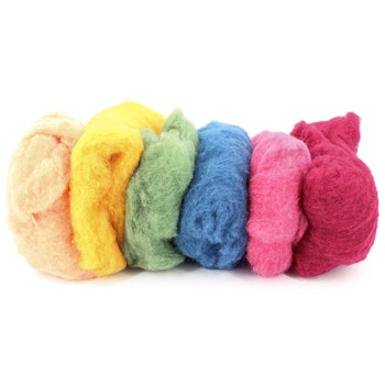 Filzwolle zum Nassfilzen – 6 Farben 300 g