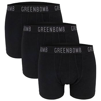 Herren Unterhosen Trunks 3er-Set schwarz