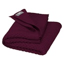 Vorschaubild Kuschelige Waben Strickdecke Wolle 80x100 cm cassis