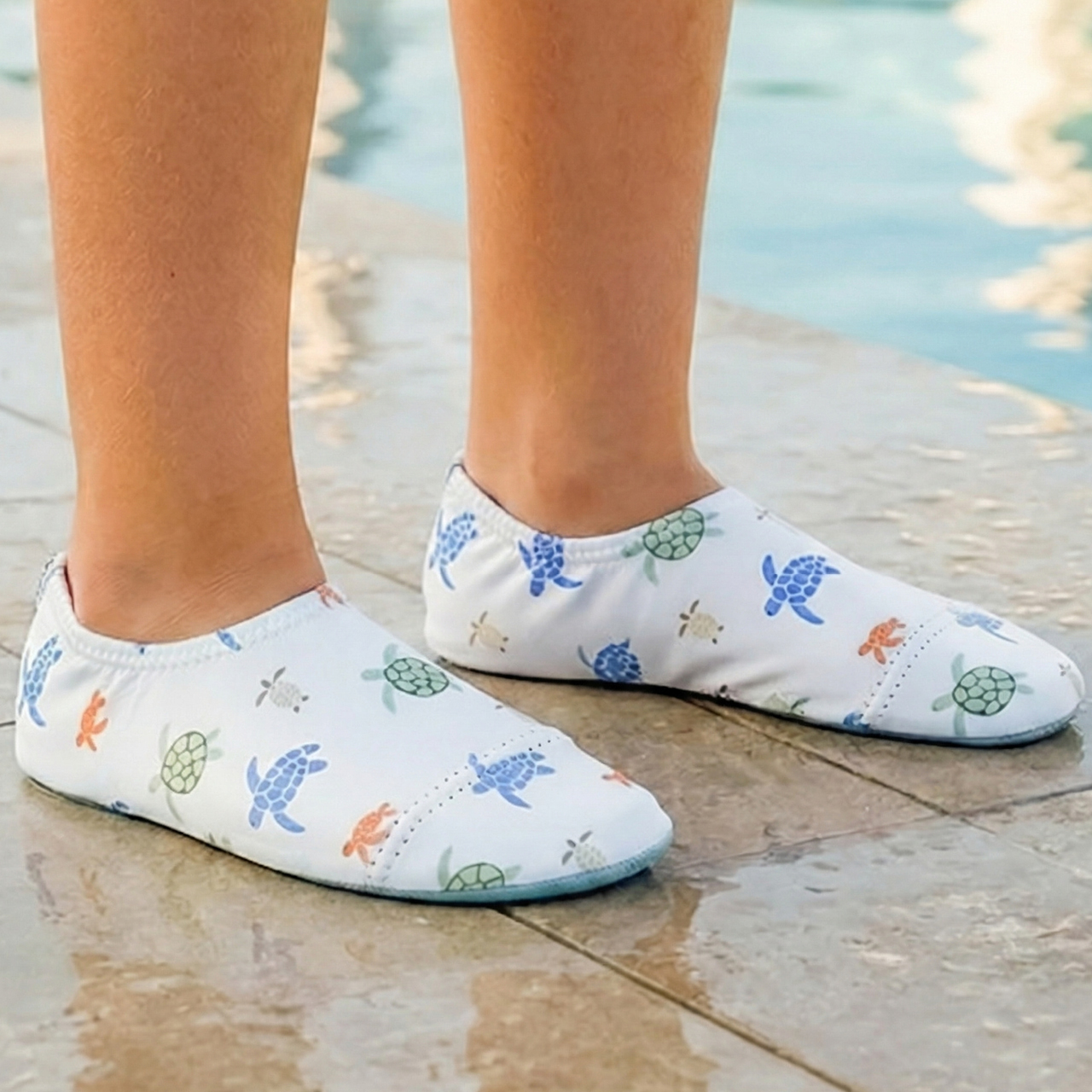 Badeschuhe Slipstop Kunstfaser Motiv