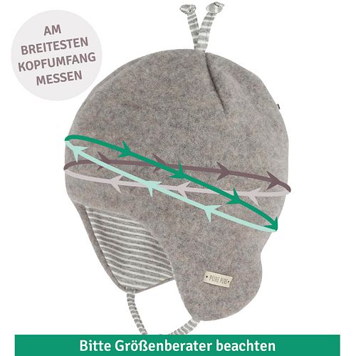 Babymütze Pure Pure Fleece Schurwolle Uni