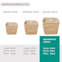 Vorschaubild Großer Aufbewahrungskorb rechteckig 41x32x21 cm