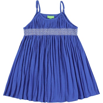 Sommer Kleid Musselin Spaghettiträger blau
