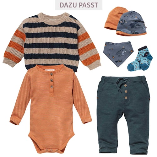 Langarmbody Knopfleiste