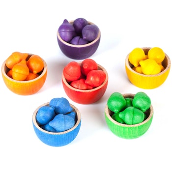 Bowls & acorns – kreatives Holzspielzeug Set ab 3 Jahren