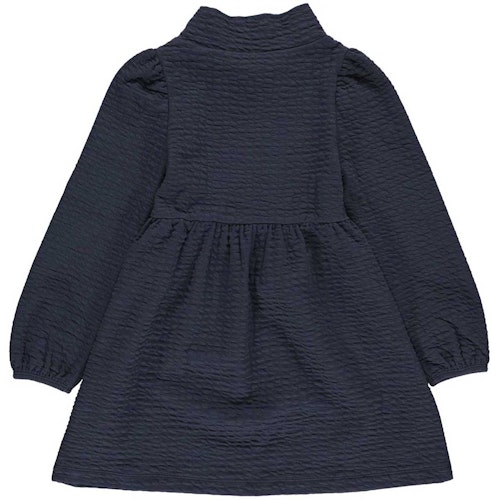 Griffiges Jacquard Langarmkleid Stehkragen