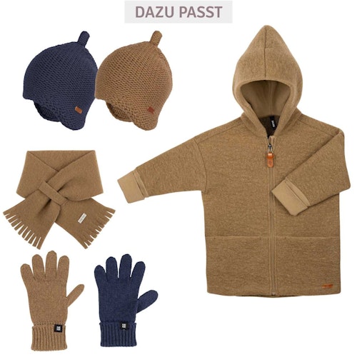 Fingerhandschuhe Umschlagbund Wolle Seide