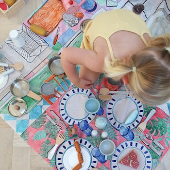 Spieltuch Bio-Baumwolle Spielküche 100 x 100 cm