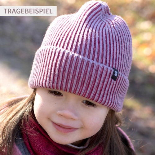 Umschlag Strickmütze Wolle Seide
