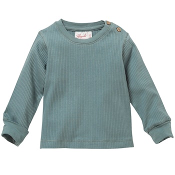 Edles Ripp Langarmshirt blaugrau