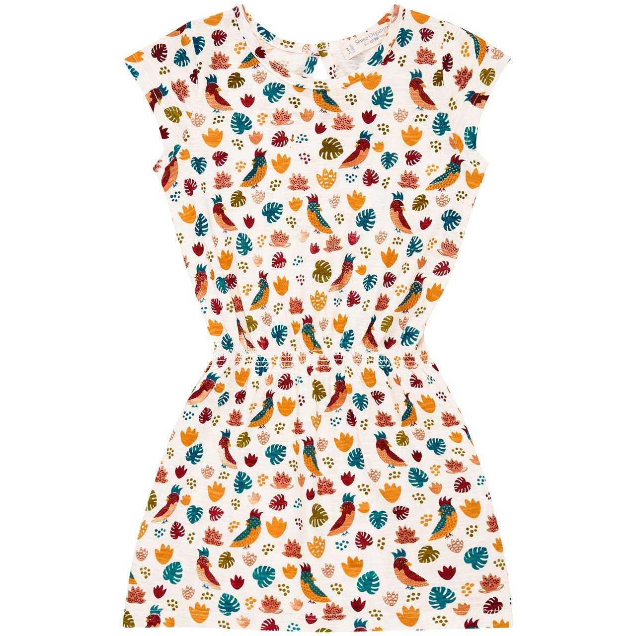 Leichtes Sommer Kleid Papageien