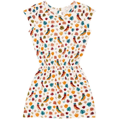 Leichtes Sommer Kleid Papageien