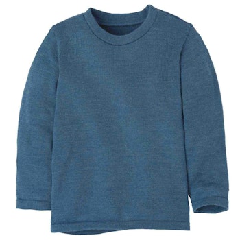 Klassischer Strick Pullover taubenblau