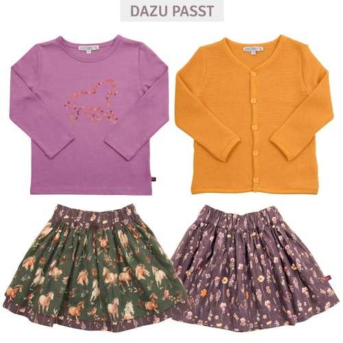 Langarmshirt Schmetterling-Stickerei