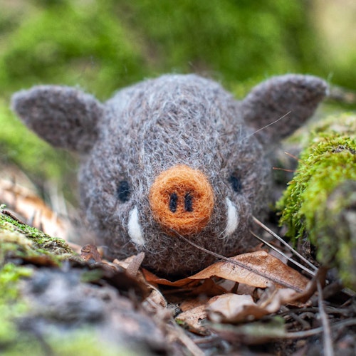 Selber filzen mit Anleitung DIY Filz Set Wildschwein Level 3 ab 4 Jahre