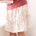 Vorschaubild Rock Gummibund leicht tropische Blüten