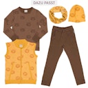 Vorschaubild Langarmshirt Mono Look mit Bär Motiv