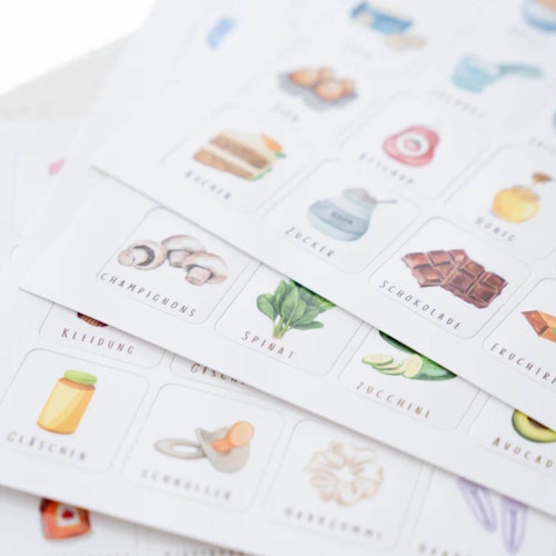 Einkaufsliste für Kinder inkl. Symbole