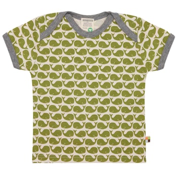 Kurzarm Shirt Wale grün