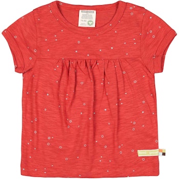 Leichtes Slub Jersey Shirt kurzarm rot