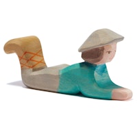 Hirte liegend - Krippenfigur aus Holz 6 cm
