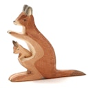 Vorschaubild Känguru + Kind Holzspielzeug 11,5 cm hoch