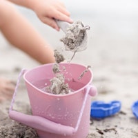 Silikon Sand Eimer biegsam rosa