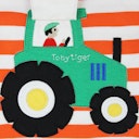 Vorschaubild Gestreiftes Langarmshirt Traktor-Applikation