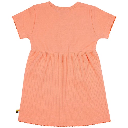 Dehnbares Kleid kurzarm Rippe