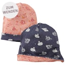 Vorschaubild Wende-Beanie Wintervögel